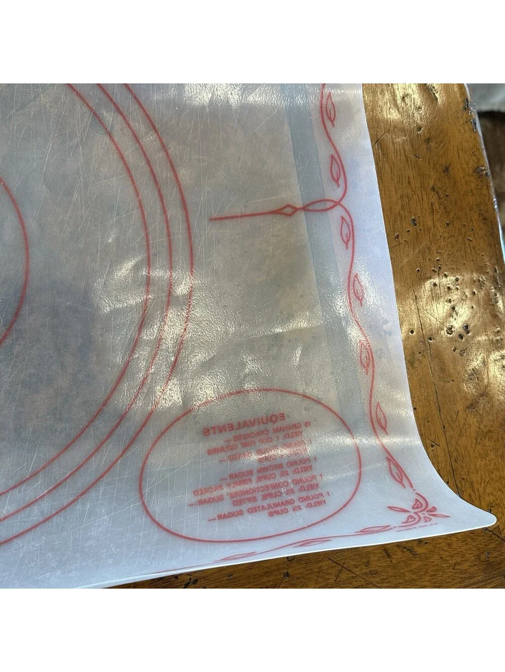 Vintage Tupperware Pastry Mat 1965 Rolling Mat Baking Guide Conversions